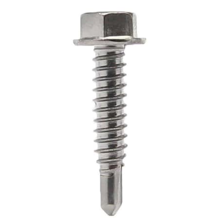 Grip-Rite 1 lbs No. 14 Size x 1.5 in. Pro-Twist Hex Head Sheet Metal Screw, Silver 5026734